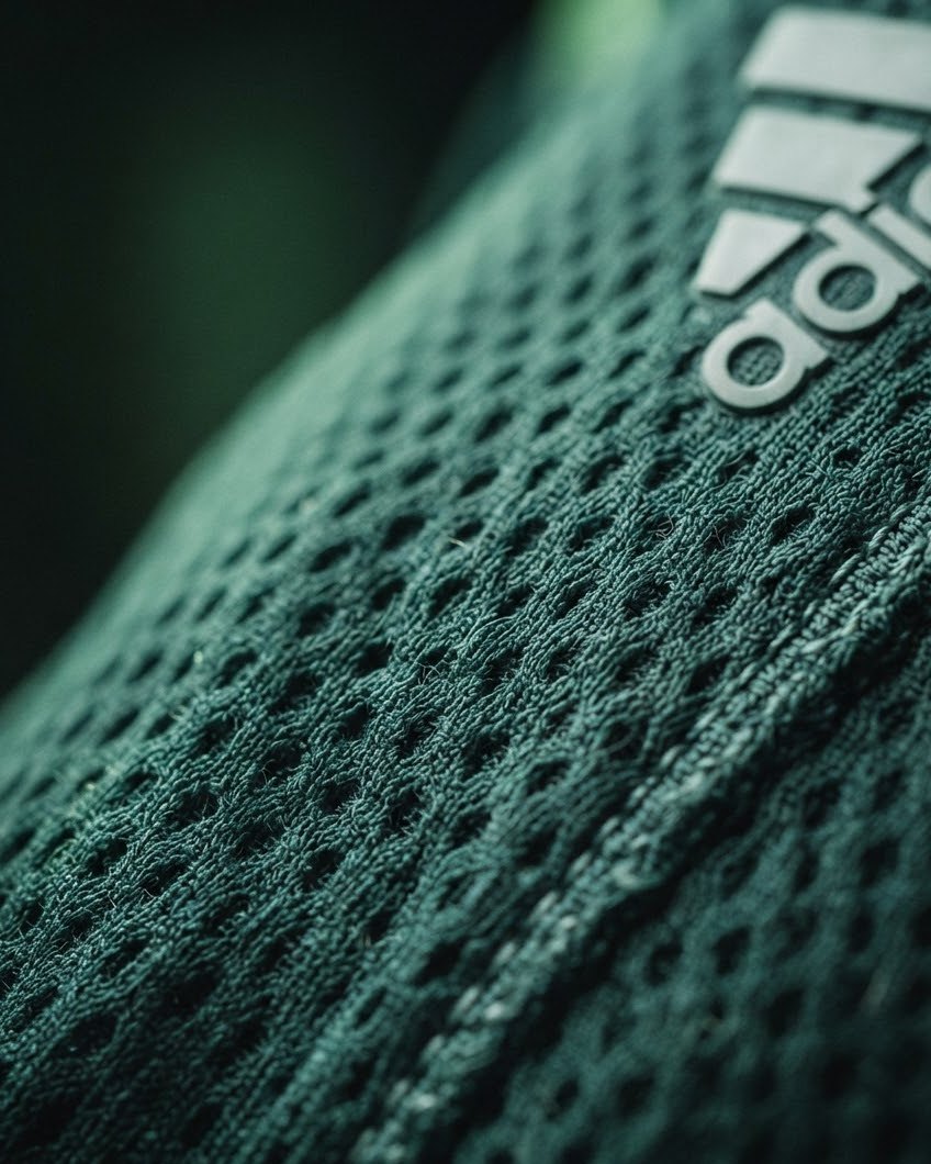 Close-up of breathable mesh fabric