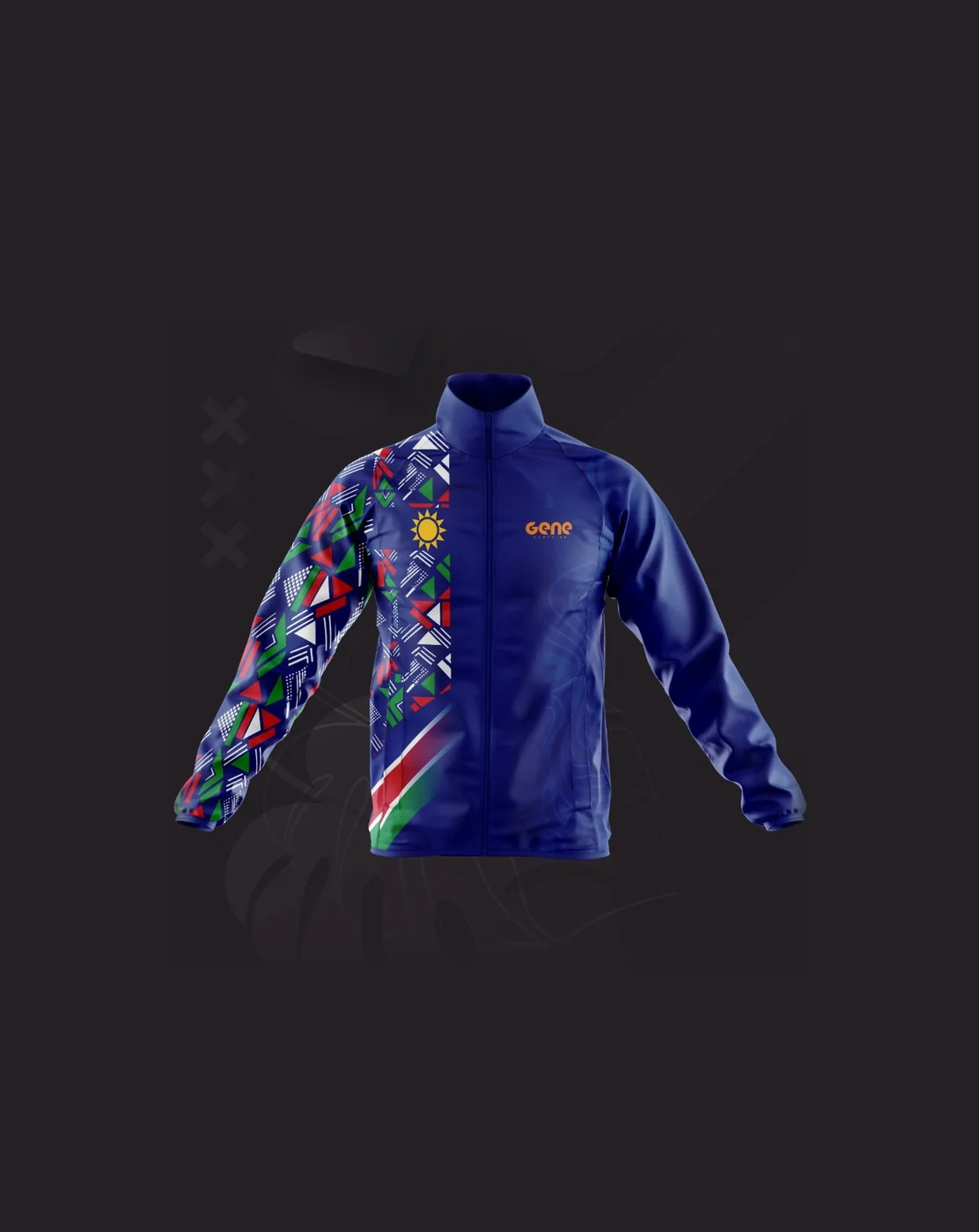 Pattern track jacket, Namibia collection