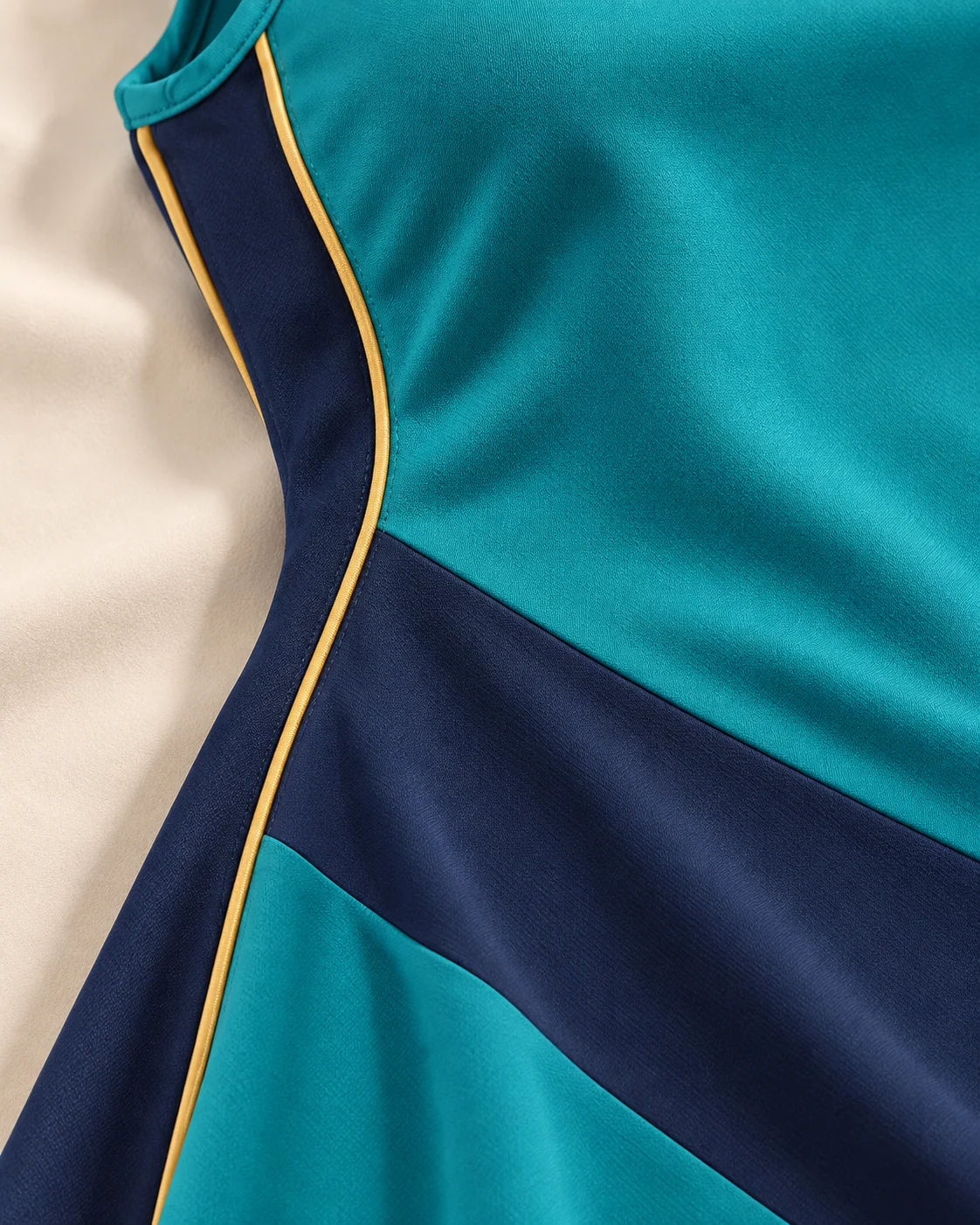 Velocity Netball Dress, piping and garment detail
