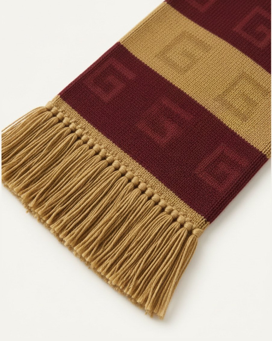 Stadium Supporter Scarf, construction and finishing detail