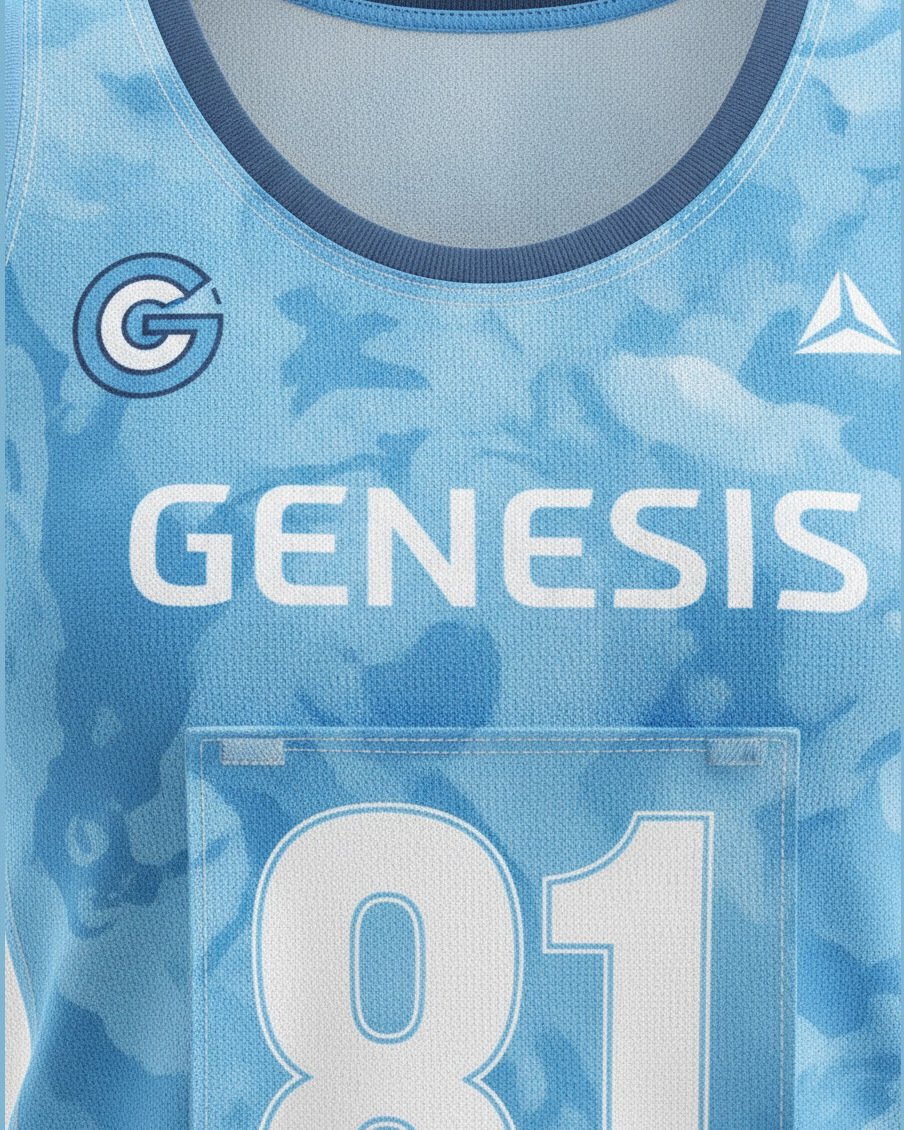 Verve Netball Top, construction and finishing detail