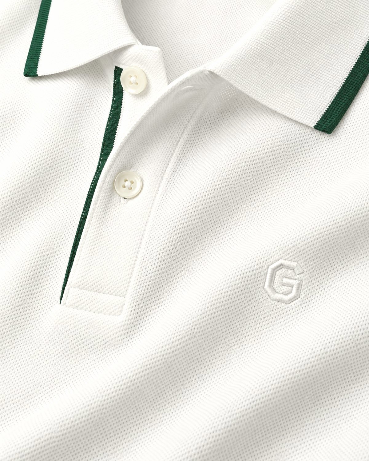 Centre Court Polo, fabric texture detail