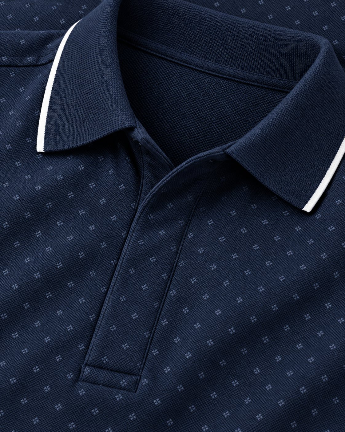 Fairway Jacquard Polo, construction and finishing detail