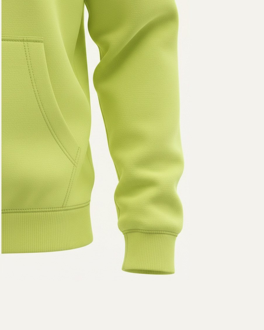 High Visibility Hoodie, construction and finishing detail