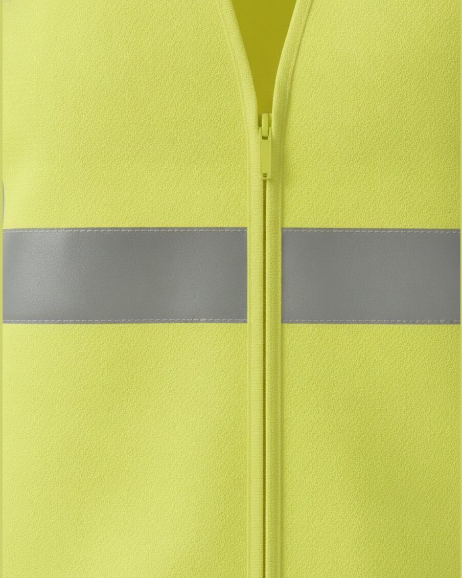 High Visibility Vest, fabric texture detail