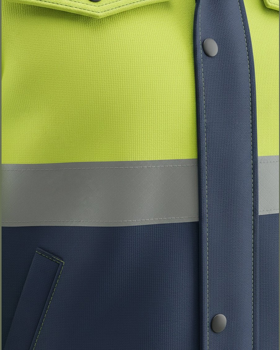 Safety Work Jacket, fabric texture detail