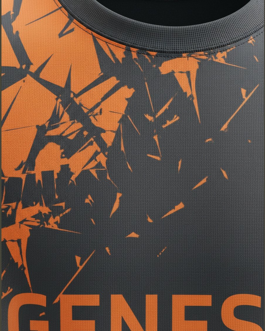 Ember Fracture Jersey, fabric texture detail