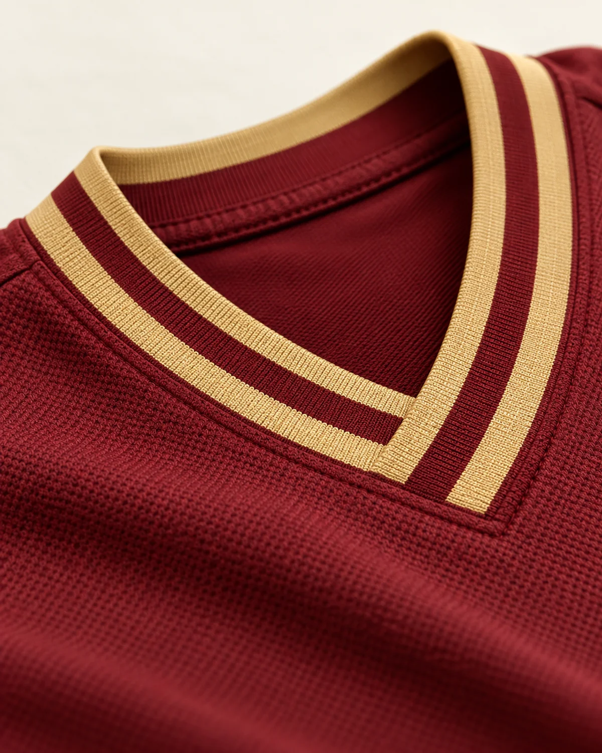 Heritage Maroon Jersey, garment detail