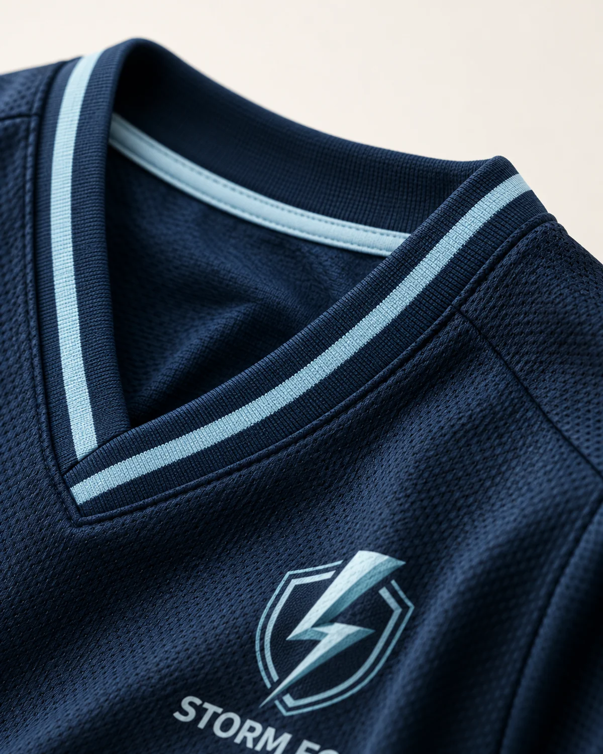 Storm Navy Training Top, garment detail